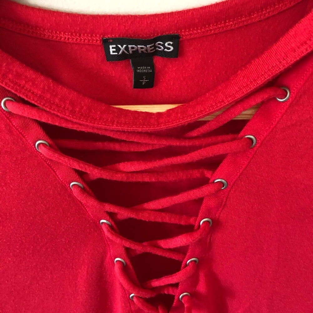 Express Lace Up Tee - Picture 2 of 2